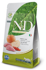 N&D Grain Free Cat Boar & Apple Adult 1,5 Кг Беззерновой Для Взрослых Кошек Кабан С Яблоками Farmina