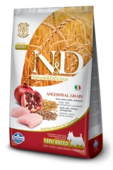 N&D Low Grain Ancestral Dog Chicken & Pomegranate Adult Mini 2,5 Кг Низкозерновой Для Взрослых Собак Мелких Пород Курица С Гранатом Farmina