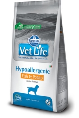 Vet Life Dog Hypoallergenic Fish & Potato 2 Кг Диета Для Собак При Пищевой Аллергии И Пищевой Непереносимости Рыба С Картошкой Farmina